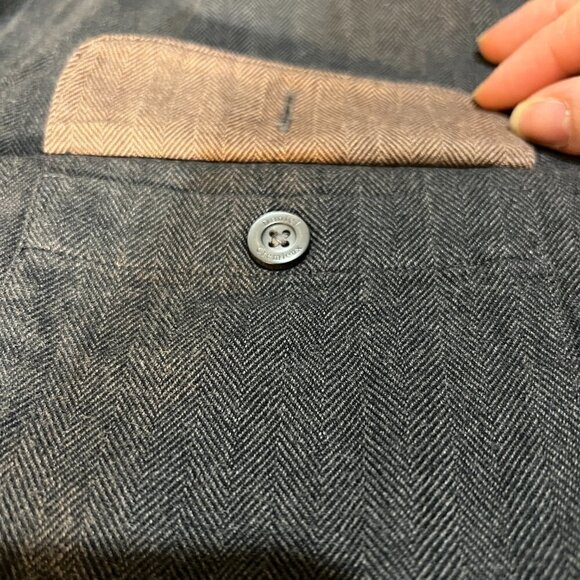 Daniel Cremieux Signature Collection Patch Elbow Sleeve Gray Button Down Size M - Picture 5 of 6